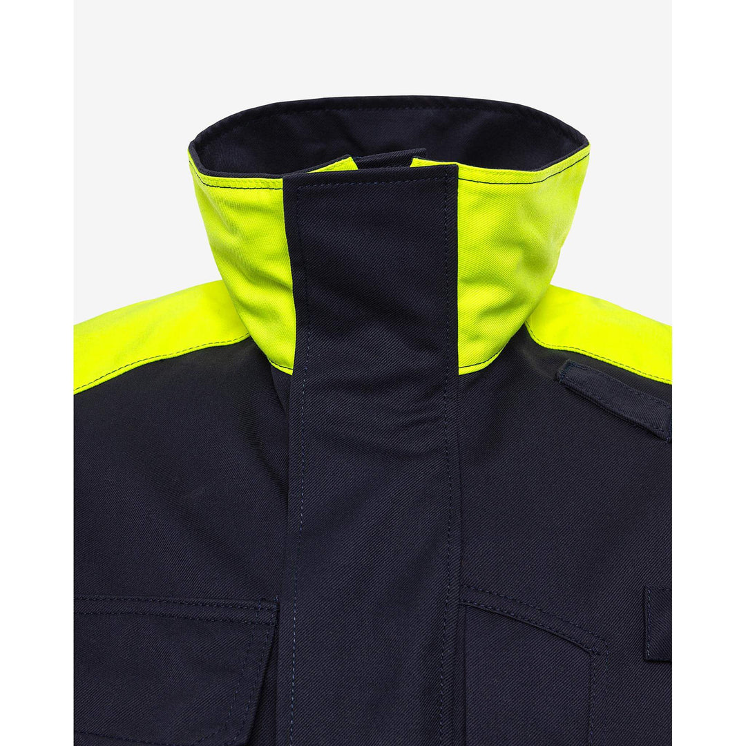 Fristads Flamestat Arc and Multi-Protective Flame Retardant Jacket - 4174 ATHS Navy Detail1#colour_navy
