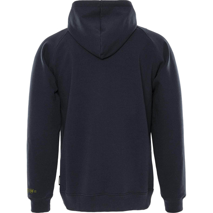 Fristads Flamestat Arc and Multi-Protective Flame Retardant Stretch Hoodie - 7181 MFRN Dark Navy Back1#colour_dark-navy
