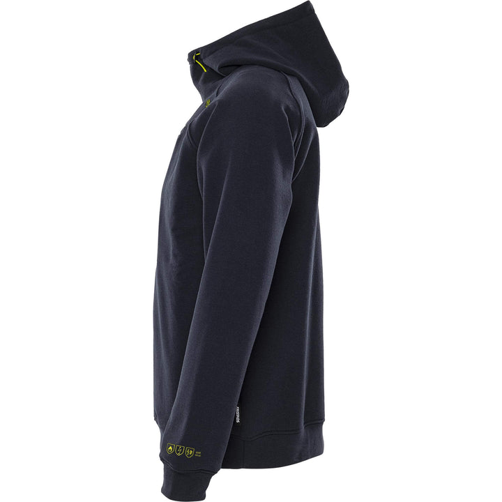Fristads Flamestat Arc and Multi-Protective Flame Retardant Stretch Hoodie - 7181 MFRN Dark Navy Back2#colour_dark-navy