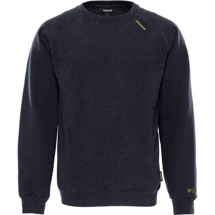 Fristads Flamestat Arc and Multi-Protective Flame Retardant Stretch Sweatshirt - 7180 MFRN Dark Navy Front1#colour_dark-navy