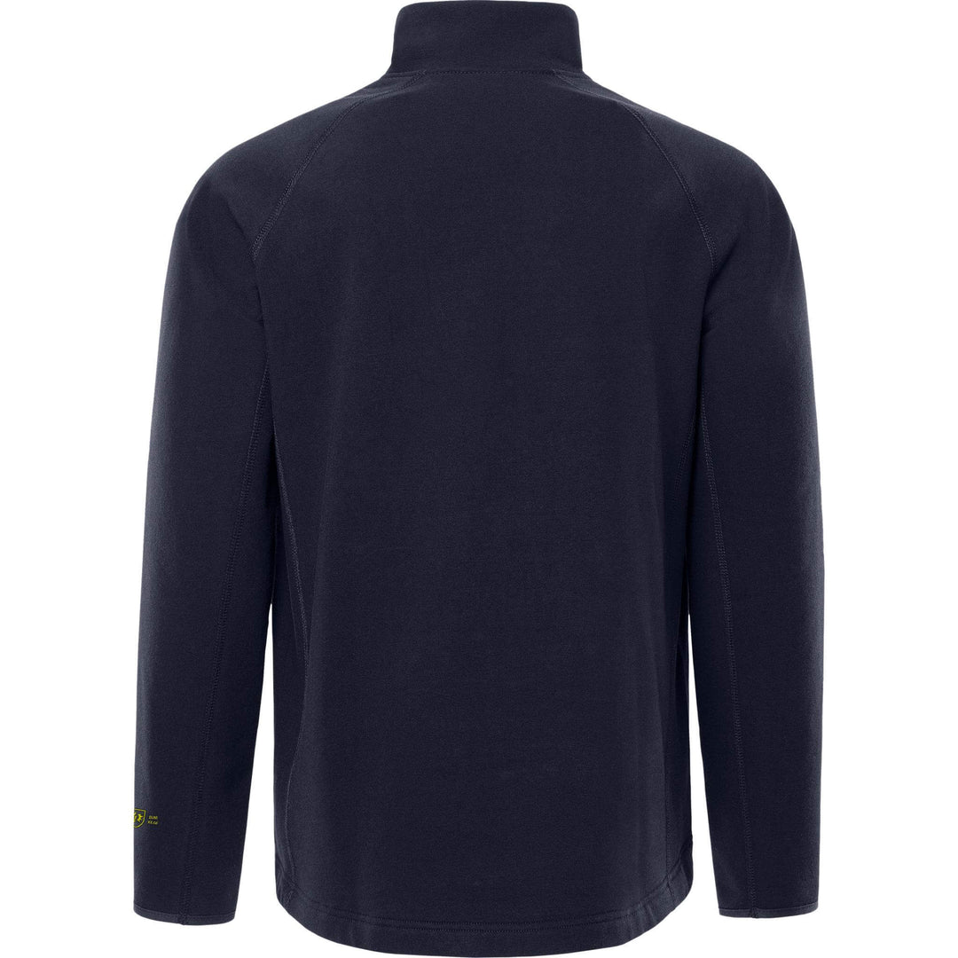 Fristads Flamestat Arc and Multi-Protective Flame Retardant Stretch Sweatshirt Jacket - 7044 MFRN Dark Navy Back1#colour_dark-navy