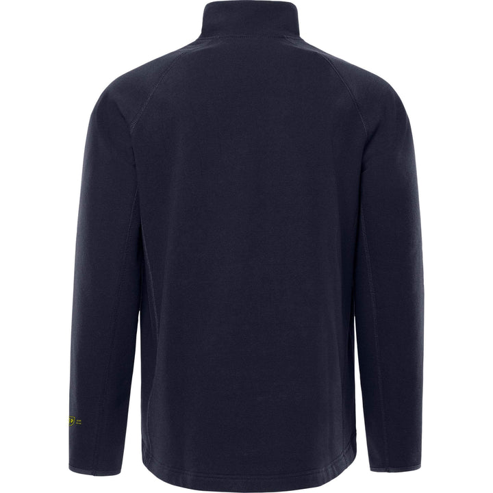Fristads Flamestat Arc and Multi-Protective Flame Retardant Stretch Sweatshirt Jacket - 7044 MFRN Dark Navy Back1#colour_dark-navy
