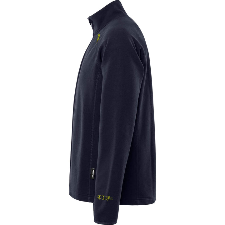 Fristads Flamestat Arc and Multi-Protective Flame Retardant Stretch Sweatshirt Jacket - 7044 MFRN Dark Navy Back2#colour_dark-navy