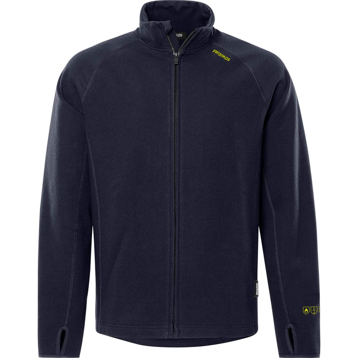 Fristads Flamestat Arc and Multi-Protective Flame Retardant Stretch Sweatshirt Jacket - 7044 MFRN Dark Navy Front1#colour_dark-navy