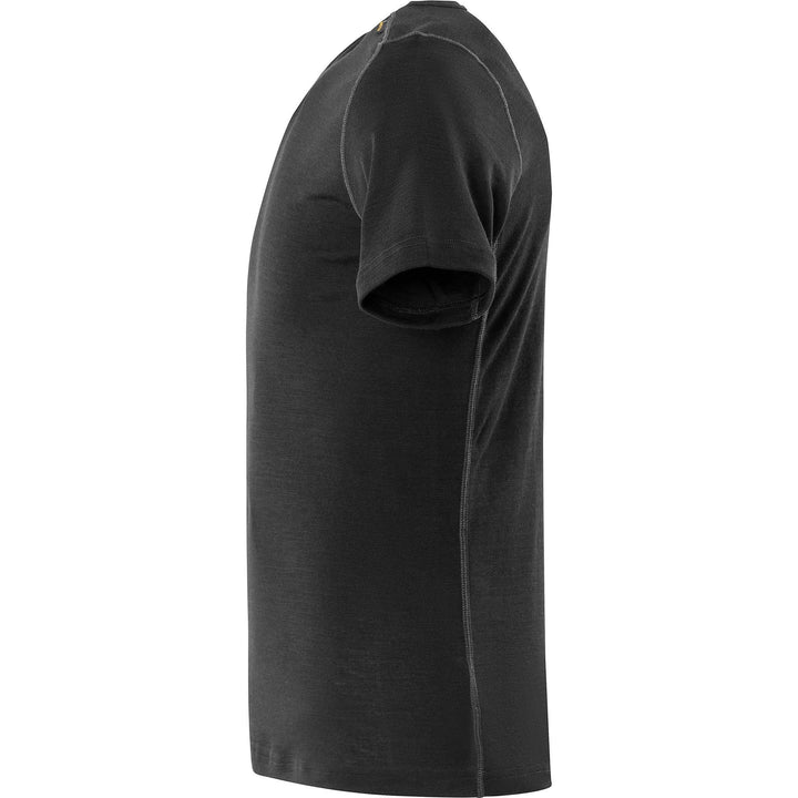 Fristads Flamestat Devold Flame Retardant Arc and Multi-Protective Base Layer T-Shirt - 7431 UD Black Back2#colour_black