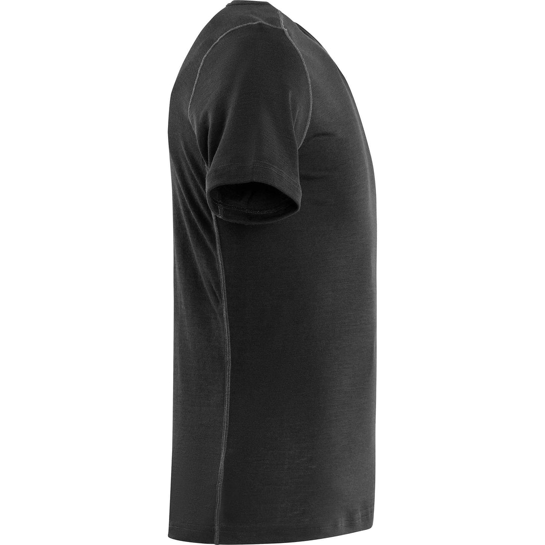 Fristads Flamestat Devold Flame Retardant Arc and Multi-Protective Base Layer T-Shirt - 7431 UD Black Back3#colour_black