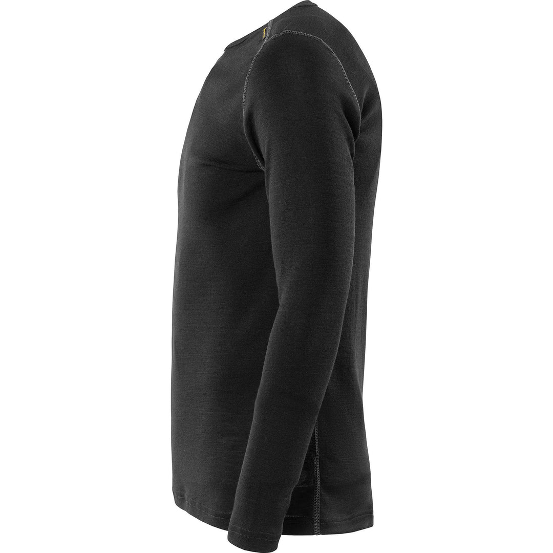 Fristads Flamestat Devold Flame Retardant Arc and Multi-Protective Base Layer Top - 7436 UD Black Back2#colour_black