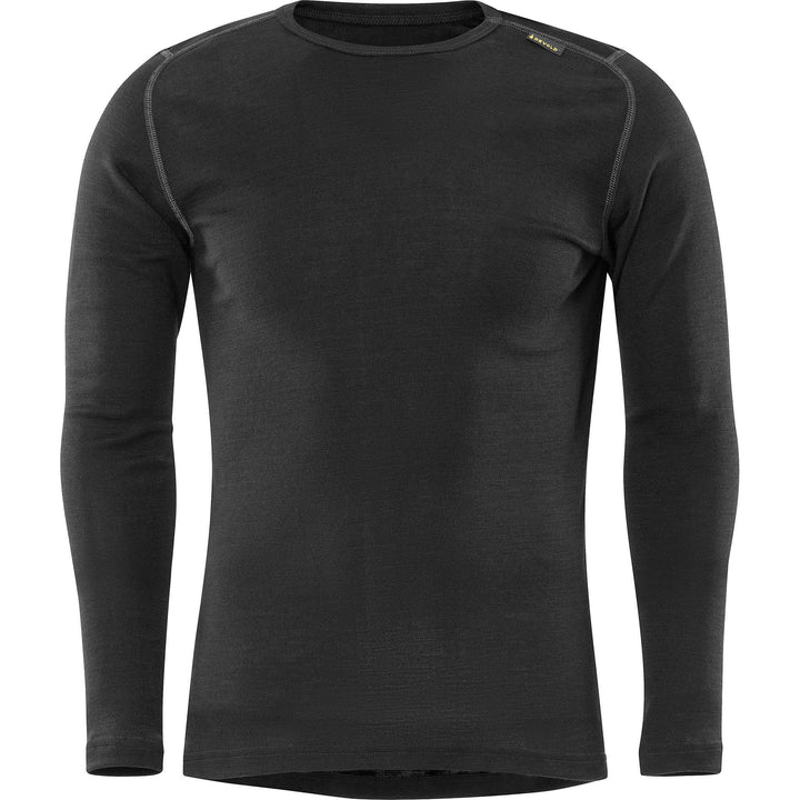 Fristads Flamestat Devold Flame Retardant Arc and Multi-Protective Base Layer Top - 7436 UD Black Front1#colour_black