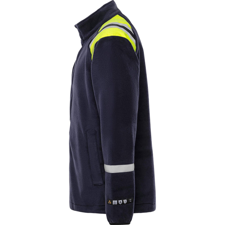 Fristads Flamestat Flame Retardant Arc and Multi-Protective Fleece Jacket - 4073 ATF Navy Back2#colour_navy