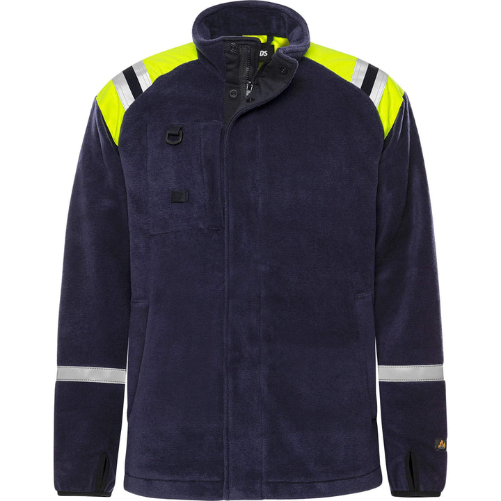 Fristads Flamestat Flame Retardant Arc and Multi-Protective Fleece Jacket - 4073 ATF Navy Front1#colour_navy