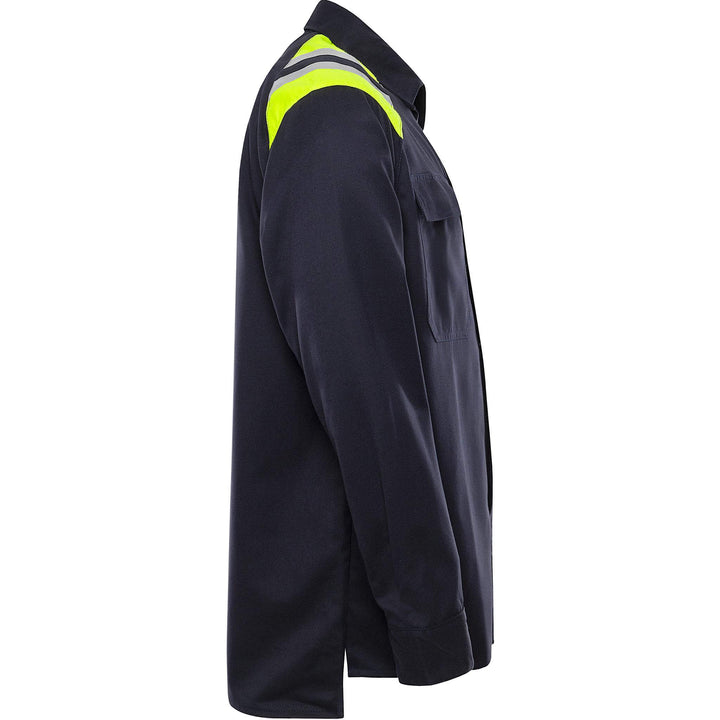 Fristads Flamestat Flame Retardant Arc and Multi-Protective Shirt - 7074 ATS Navy Back3#colour_navy
