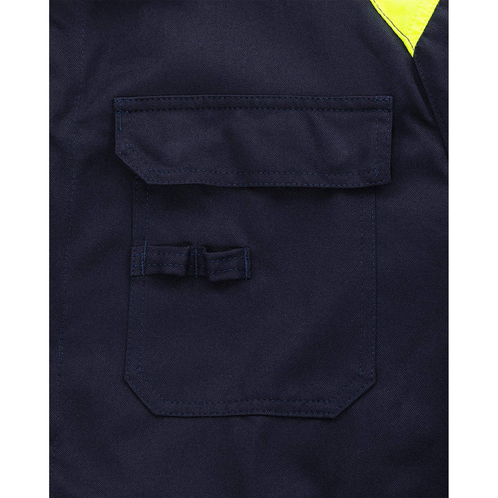 Fristads Flamestat Flame Retardant Arc and Multi-Protective Shirt - 7074 ATS Navy Detail2#colour_navy