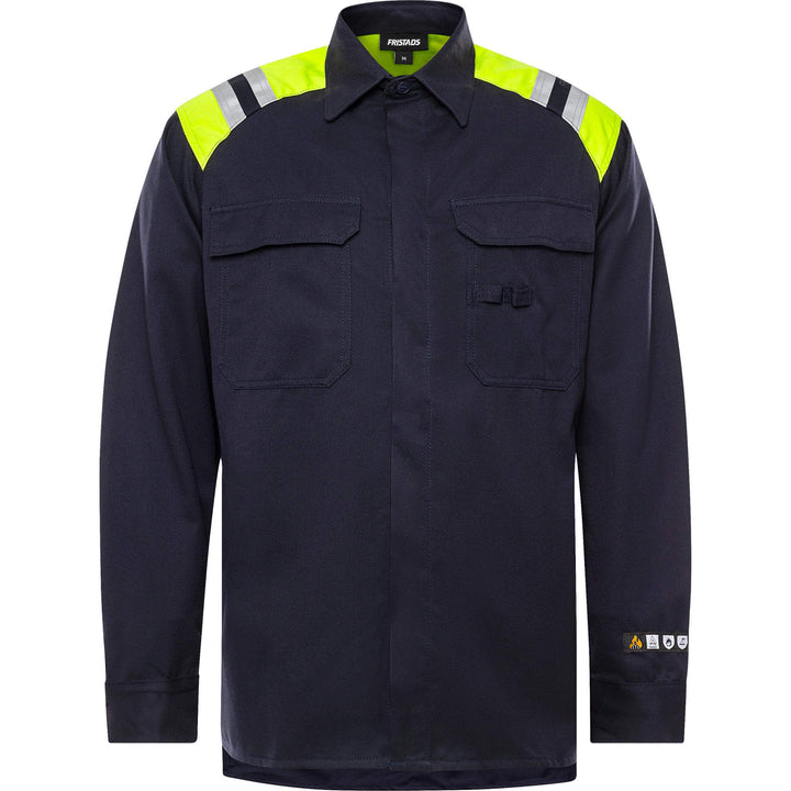 Fristads Flamestat Flame Retardant Arc and Multi-Protective Shirt - 7074 ATS Navy Front1#colour_navy