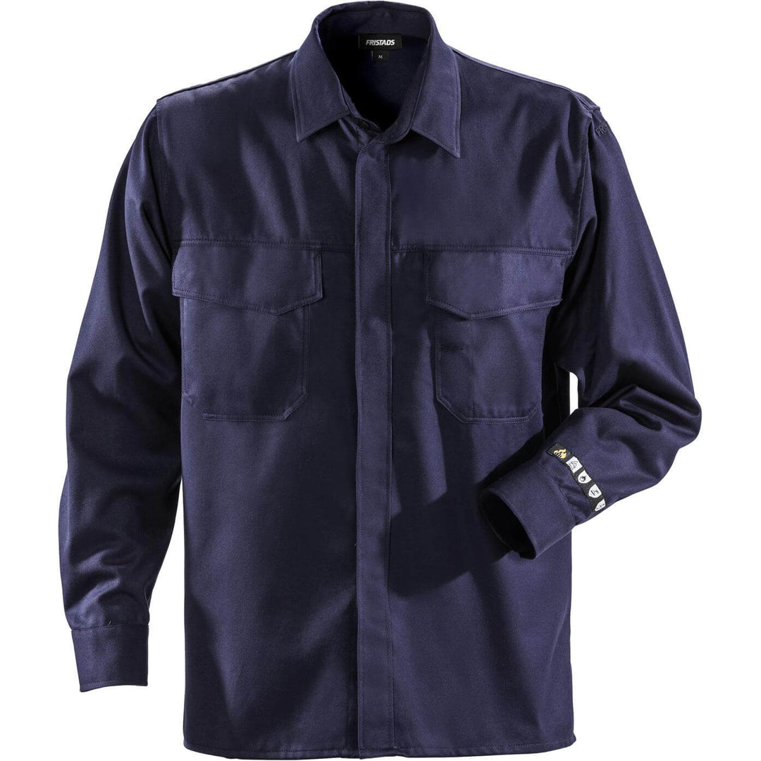 Fristads Flamestat Flame Retardant Arc and Multi-Protective Shirt - 7200 ATS Navy Front1#colour_navy