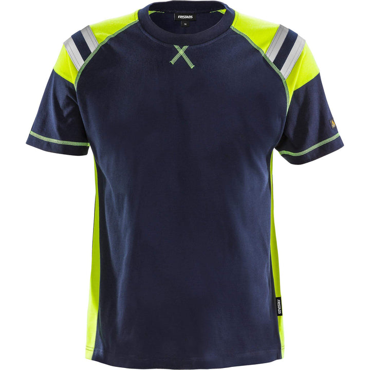 Fristads Flamestat Flame Retardant T-Shirt - 7073 TFLH Navy Front1#colour_navy