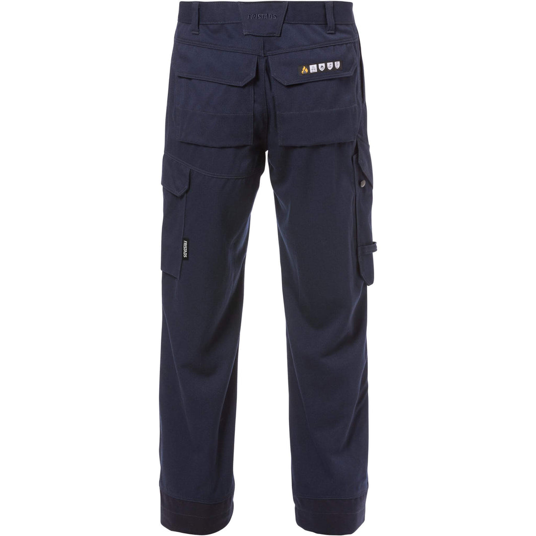 Fristads Flamestat Flame Retardant Trousers - 2165 MFA Navy/Hi-Vis Yellow Back1#colour_navy-hi-vis-yellow