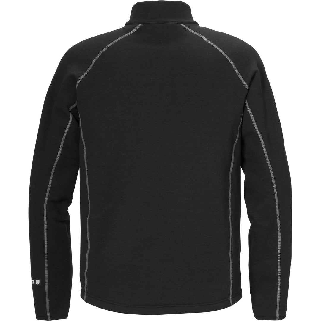 Fristads Flamestat Flame retardant Fleece Jacket - 7044 MFR Black Back1#colour_black