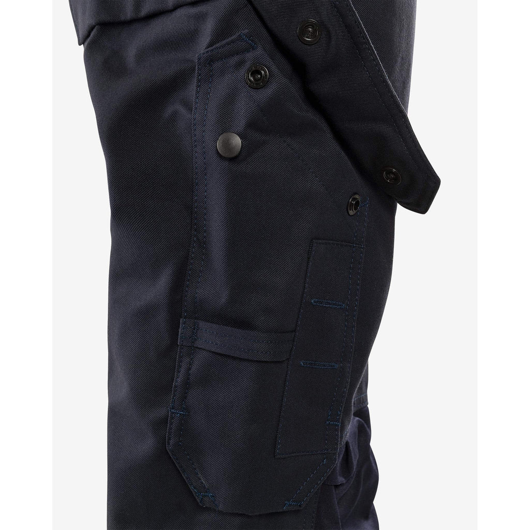 Fristads Flamestat Hi-Vis Arc and Multi-Protective Flame Retardant Coverall Class 3 - 8175 ATHS Hi-Vis Yellow/Navy Detail4#colour_hi-vis-yellow-navy