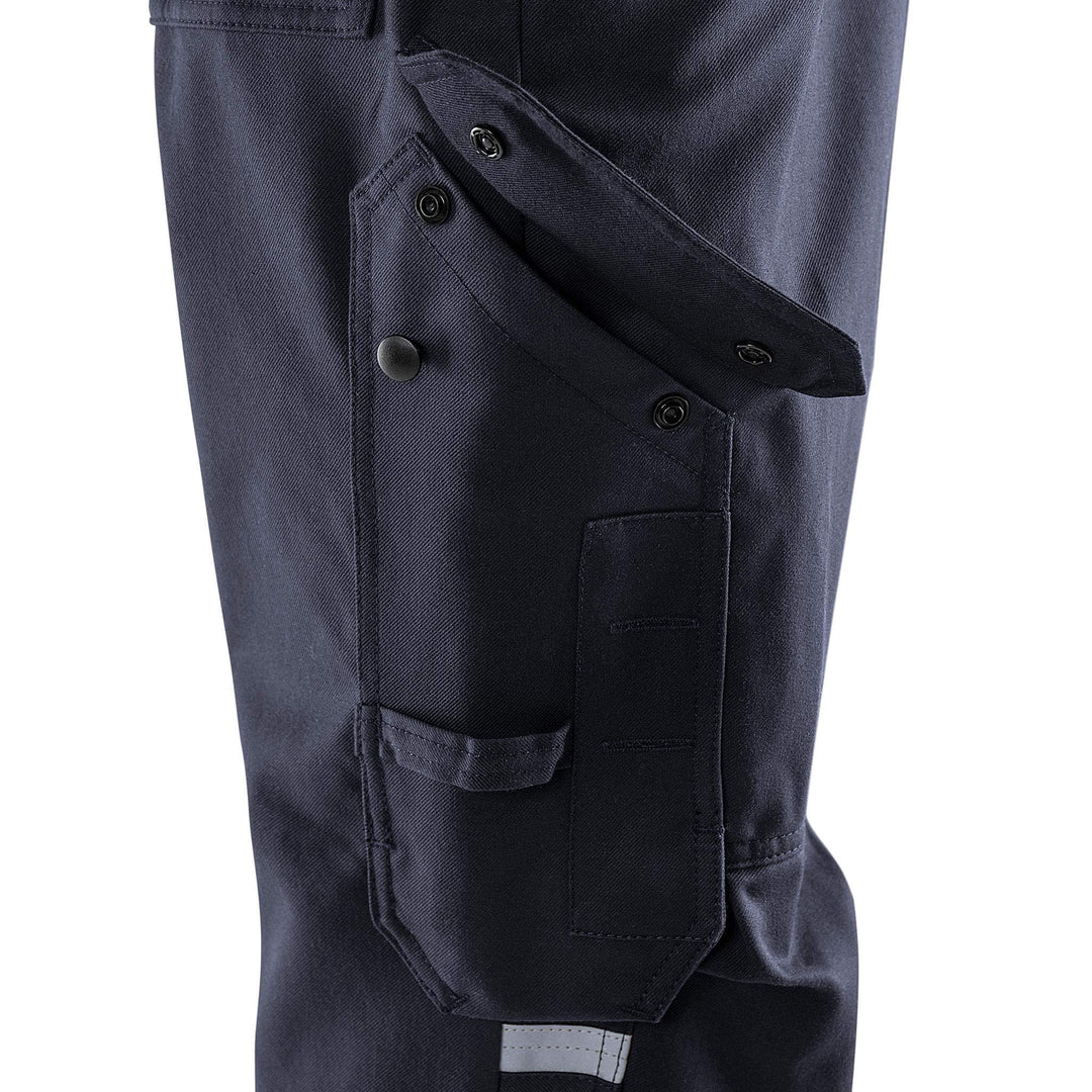 Fristads Flamestat Hi-Vis Arc and Multi-Protective Flame Retardant Trousers Class 1 - 2176 ATHS Hi-Vis Yellow/Navy Detail2#colour_hi-vis-yellow-navy