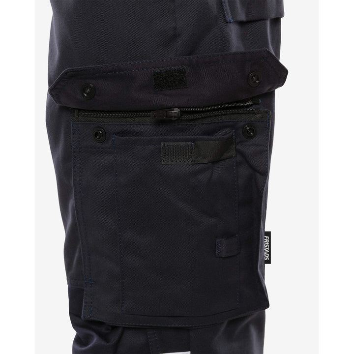 Fristads Flamestat Hi-Vis Arc and Multi-Protective Flame Retardant Trousers Class 1 - 2176 ATHS Hi-Vis Yellow/Navy Detail3#colour_hi-vis-yellow-navy