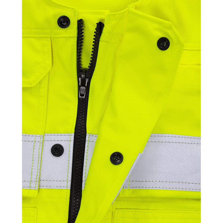 Fristads Flamestat Hi-Vis Flame Retardant Arc Waistcoat Class 2 - 5075 ATHS Hi-Vis Yellow Detail1#colour_hi-vis-yellow