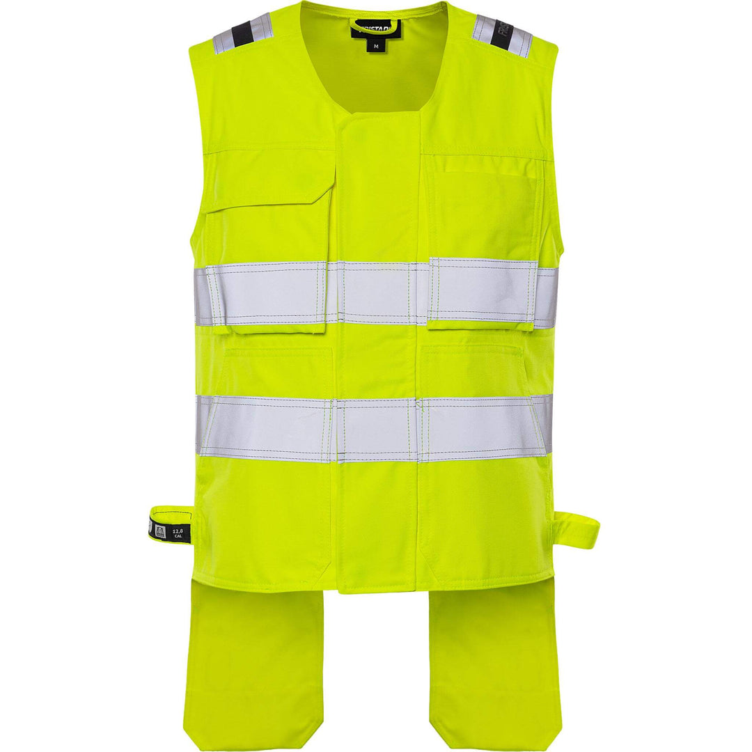 Fristads Flamestat Hi-Vis Flame Retardant Arc Waistcoat Class 2 - 5075 ATHS Hi-Vis Yellow Front2#colour_hi-vis-yellow