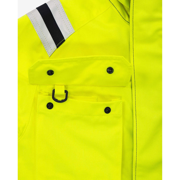 Fristads Flamestat Hi-Vis Flame retardant Arc and Multi-Protective Jacket Class 3 - 4175 ATHS Hi-Vis Yellow/Navy Detail2#colour_hi-vis-yellow-navy