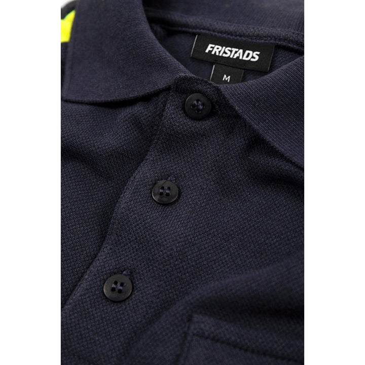 Fristads Flamestat Long Sleeve Flame Retardant Arc and Multi-Protective Polo Shirt - 784 PFLA Navy Detail2#colour_navy