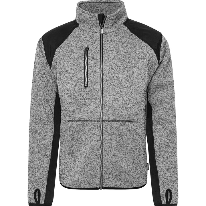Fristads Fleece Jacket - 7451 PRKN Grey/Black Front1#colour_grey-black