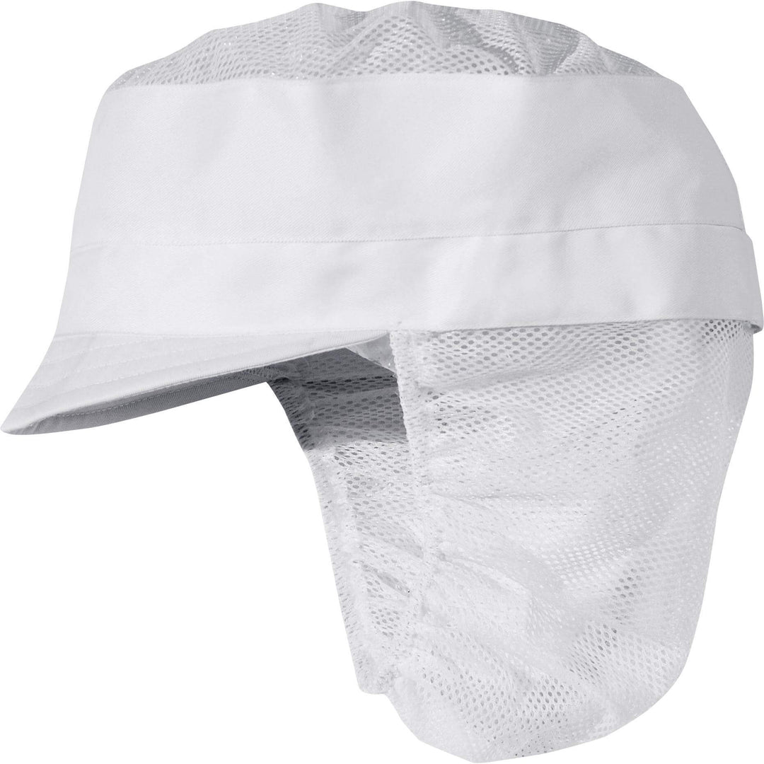Fristads Food Cap with Hair Net- 560 P159 White Front1#colour_white