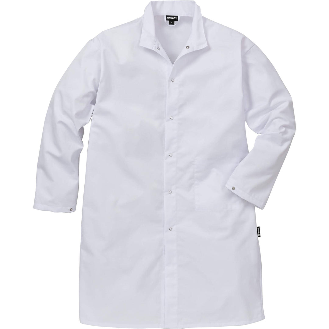 Fristads Food Long Coat - 3004 P154 White Front1#colour_white