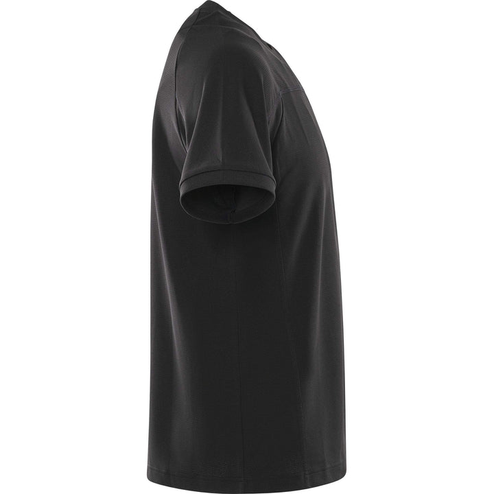 Fristads Functional Moisture-Wicking T-Shirt - 7554 GPIN Black/Hi-Vis Yellow Back3#colour_black-hi-vis-yellow