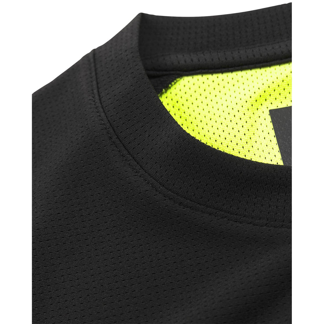 Fristads Functional Moisture-Wicking T-Shirt - 7554 GPIN Black/Hi-Vis Yellow Detail1#colour_black-hi-vis-yellow