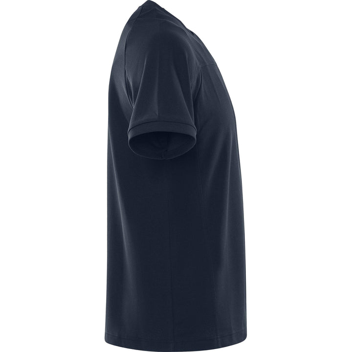 Fristads Functional Moisture-Wicking T-Shirt - 7554 GPIN Dark Navy/Hi-Vis Yellow Back3#colour_dark-navy-hi-vis-yellow