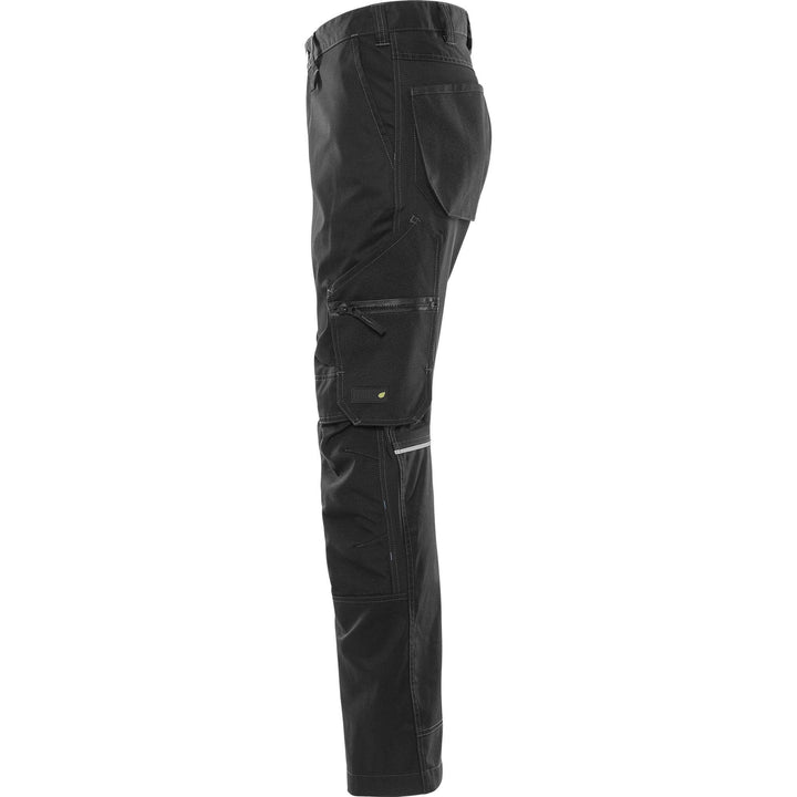 Fristads Green 4-Way-Stretch Panel Trousers - 2905 GWM Black Back2#colour_black