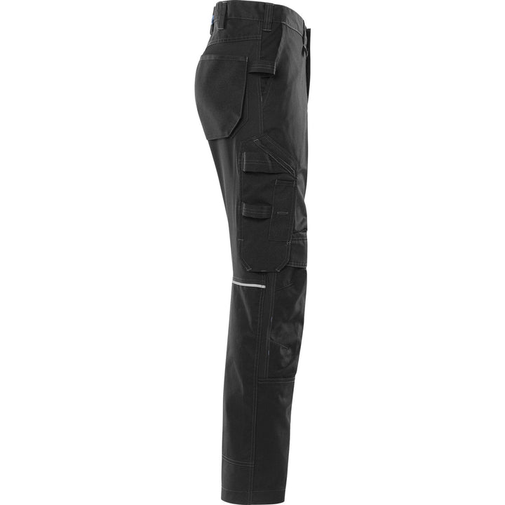 Fristads Green 4-Way-Stretch Panel Trousers - 2905 GWM Black Back3#colour_black