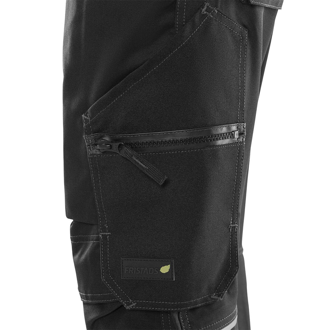 Fristads Green 4-Way-Stretch Panel Trousers - 2905 GWM Black Detail1#colour_black