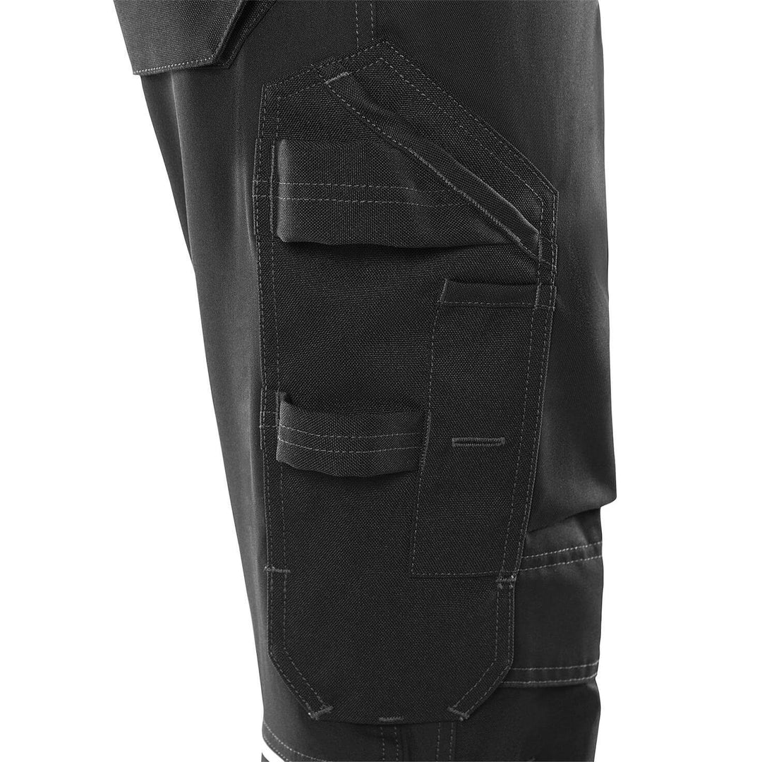 Fristads Green 4-Way-Stretch Panel Trousers - 2905 GWM Black Detail2#colour_black