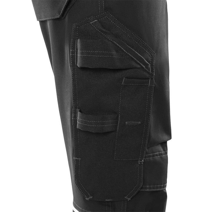Fristads Green 4-Way-Stretch Panel Trousers - 2905 GWM Black Detail2#colour_black