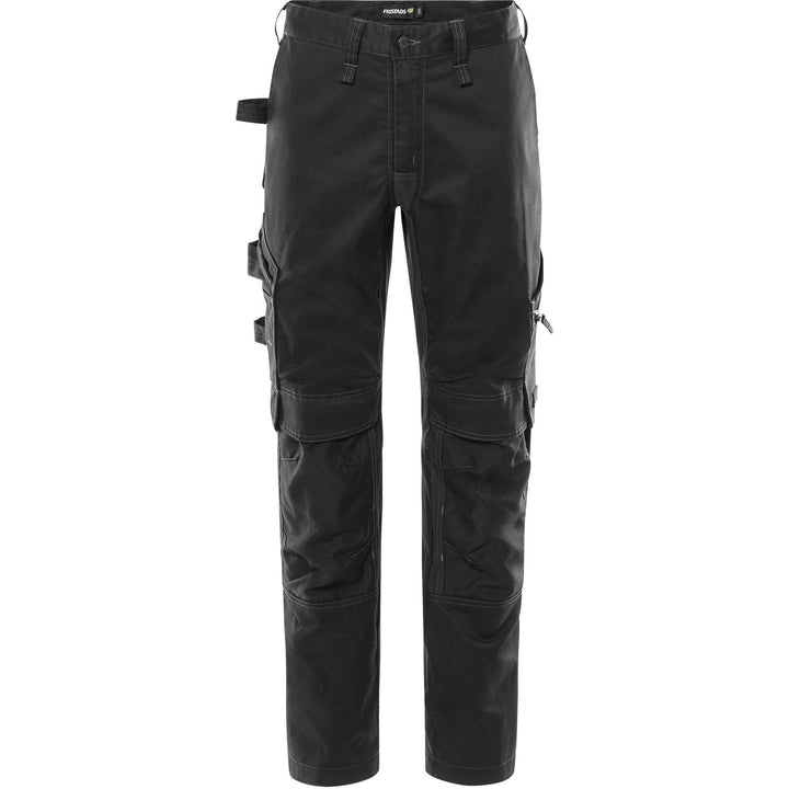 Fristads Green 4-Way-Stretch Panel Trousers - 2905 GWM Black Front1#colour_black