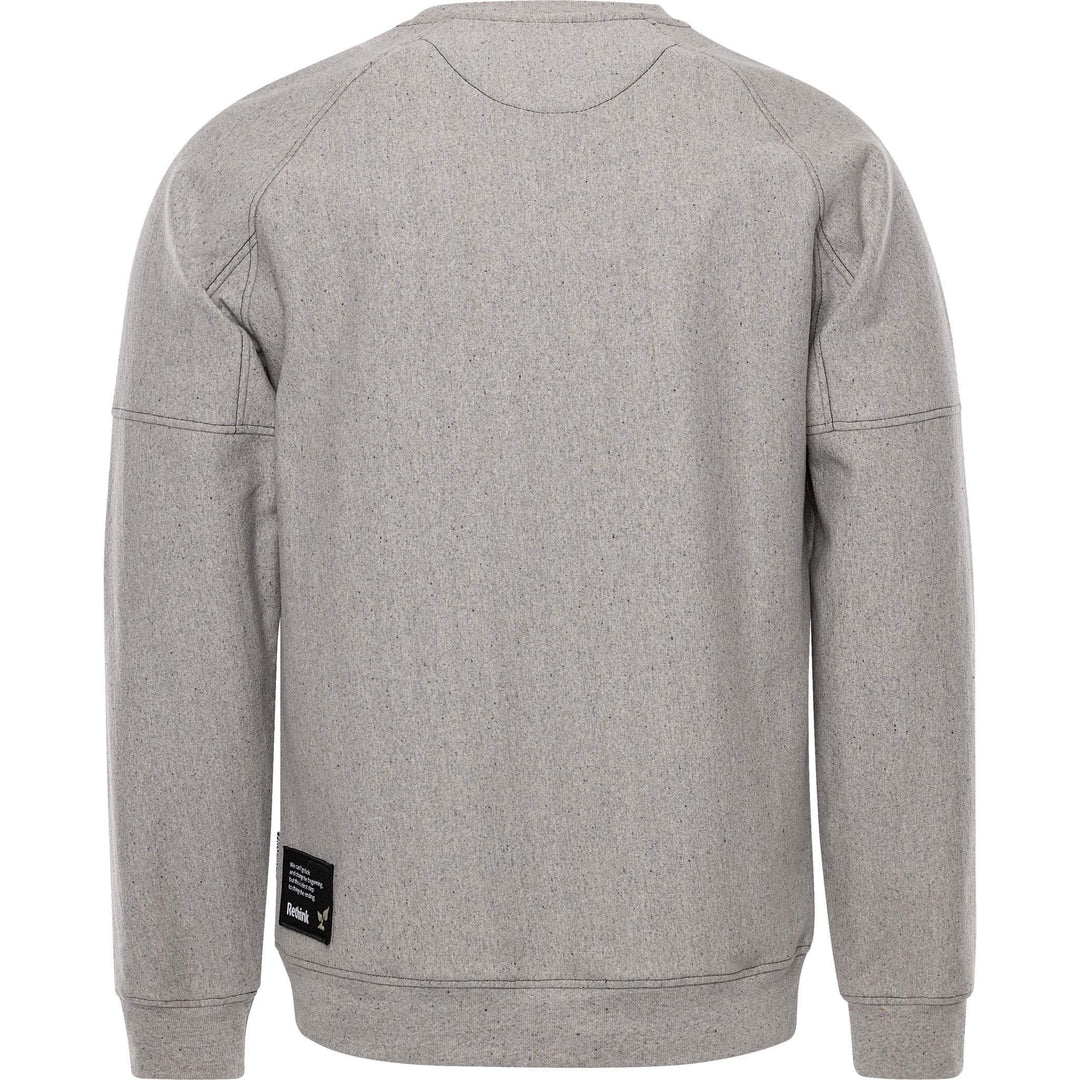 Fristads Green Close The Loop Sweatshirt - 7850 CLS Light Grey Back1#colour_light-grey