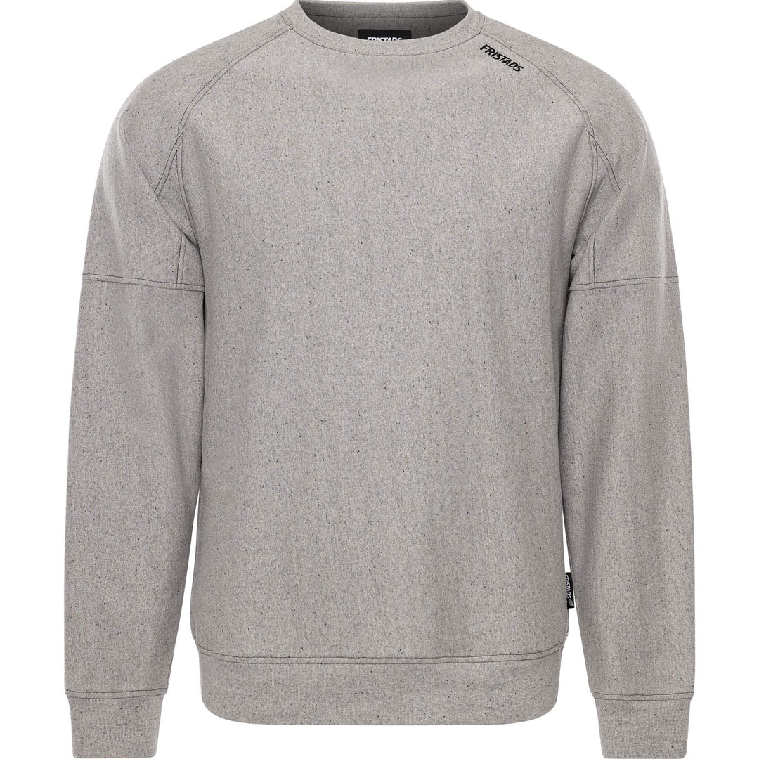 Fristads Green Close The Loop Sweatshirt - 7850 CLS Light Grey Front1#colour_light-grey