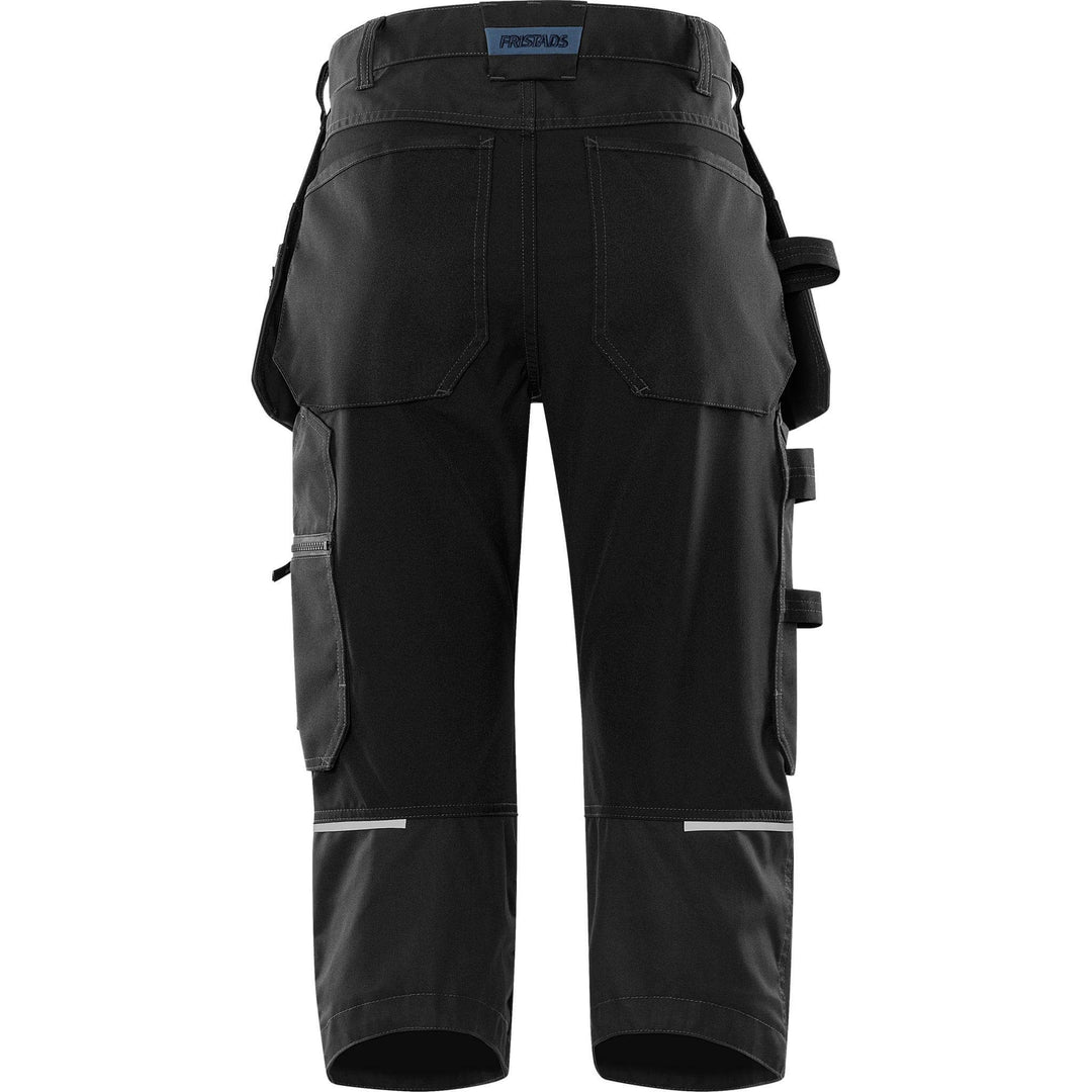 Fristads Green Craftsman 4-Way-Stretch Holster Pocket Pirate Trousers - 2903 GWM Black Back1#colour_black
