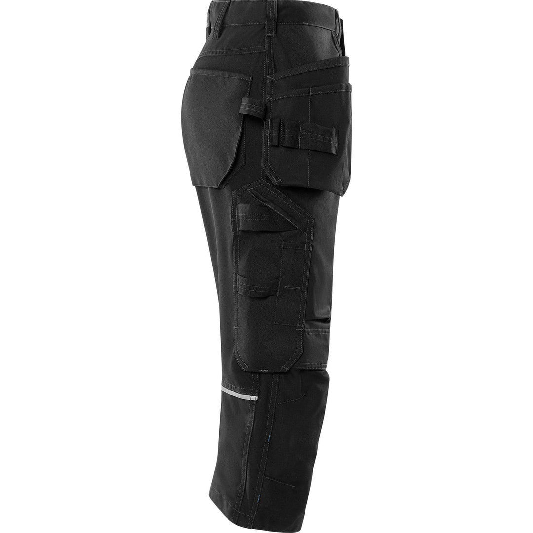 Fristads Green Craftsman 4-Way-Stretch Holster Pocket Pirate Trousers - 2903 GWM Black Back3#colour_black