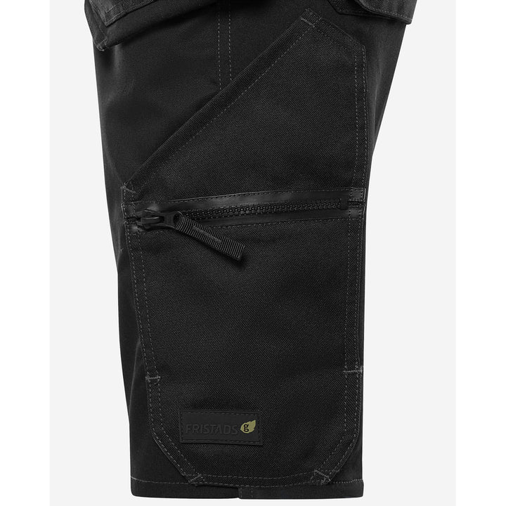 Fristads Green Craftsman 4-Way-Stretch Holster Pocket Shorts - 2902 GWM Black Detail1#colour_black