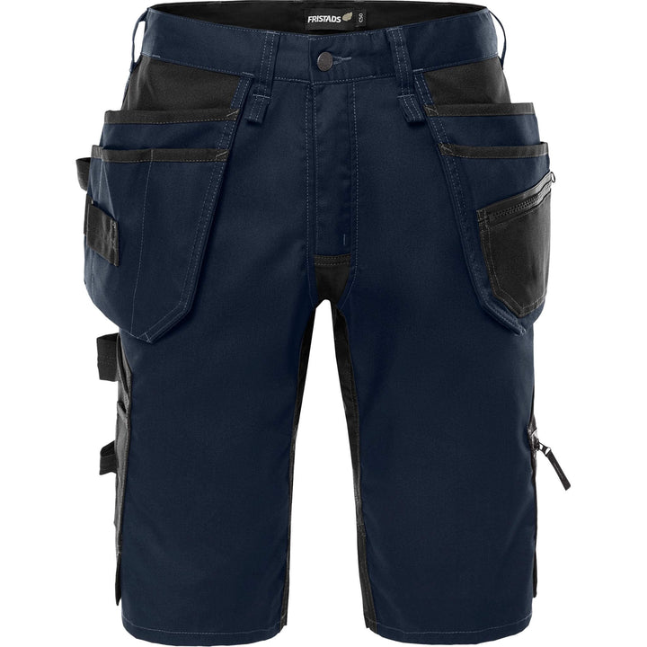 Fristads Green Craftsman 4-Way-Stretch Holster Pocket Shorts - 2902 GWM Dark Navy Front1#colour_dark-navy