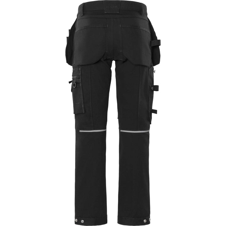 Fristads Green Craftsman 4-Way-Stretch Holster Pocket Trousers - 2530 GCYD Black Back1#colour_black