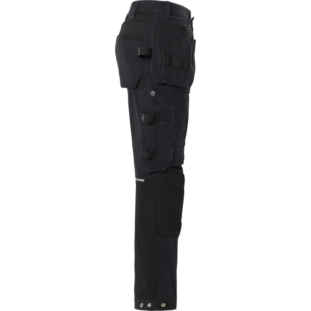 Fristads Green Craftsman 4-Way-Stretch Holster Pocket Trousers - 2530 GCYD Black Back3#colour_black