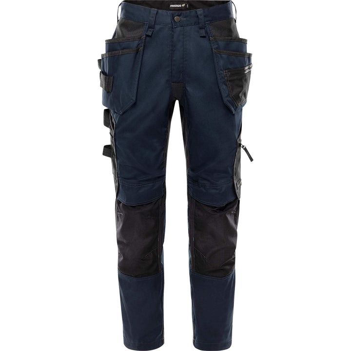 Fristads Green Craftsman 4-Way-Stretch Panel Holster Pocket Trousers - 2900 GWM Dark Navy Front1#colour_dark-navy