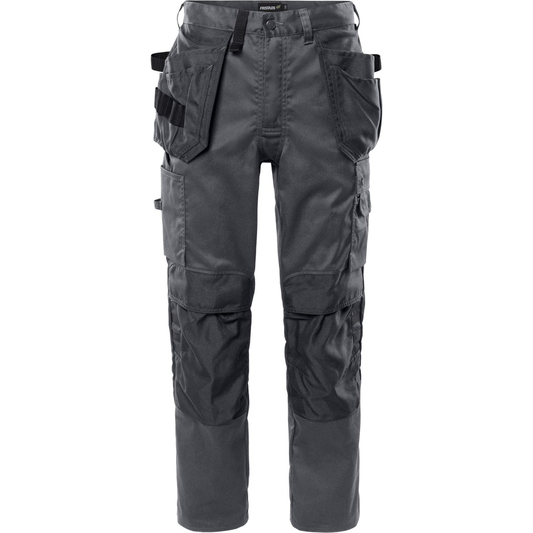 Fristads Green Craftsman Holster Pocket Trousers - 241 GS25 Dark Grey Front1#colour_dark-grey